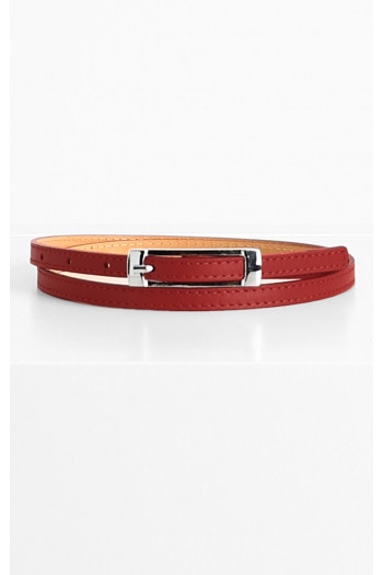 Leather Belt in Dark Red [1]