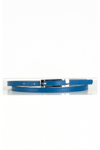 Leather Belt in Deep Blue [1]