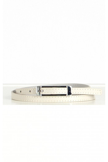 Leather Belt in Off White [1]