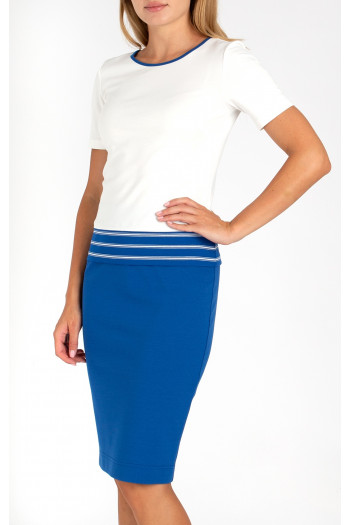 Stretch pensil skirt in blue color