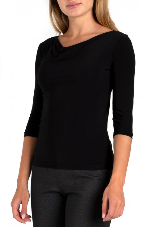 Cowl Neckline Top in Black