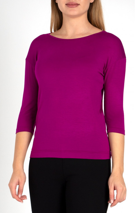 Soft Jersey Top in Magenta