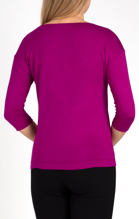 Soft Jersey Top in Magenta