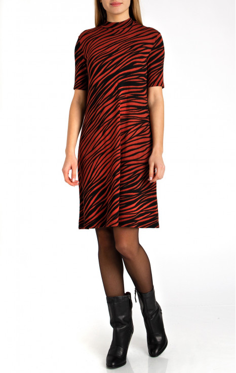 Animal Print Jersey Dress