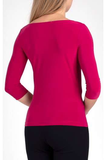 Cowl Neckline Top in Fuchsia [1]