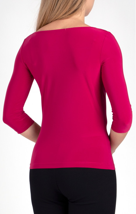 Cowl Neckline Top in Fuchsia [1]
