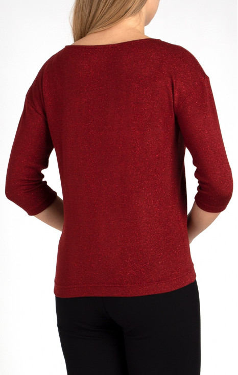 Soft Jersey Top in Red and Gold