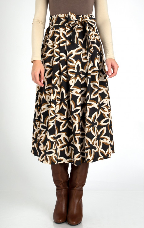 High Waist Midi Skirt with Print [1]