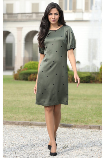 Staight dress with black dots