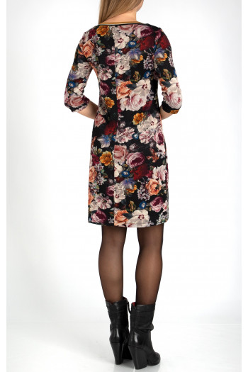 Floral Jersey Dress with 3/4 sleeves [1]