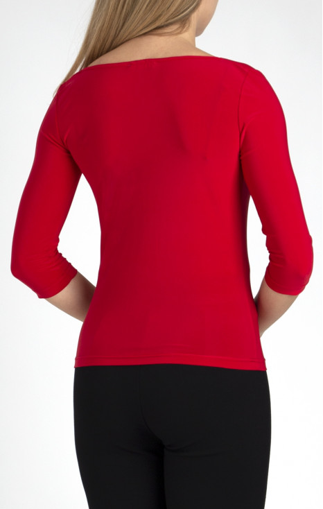 Cowl Neckline Top in Red