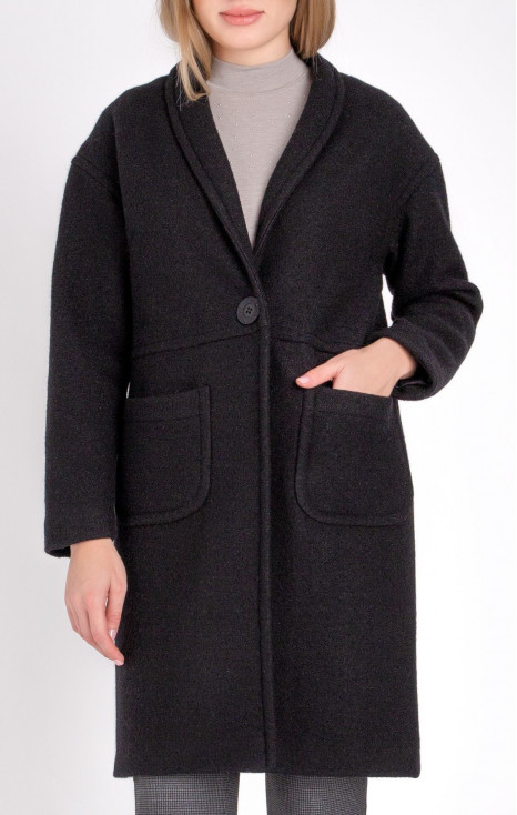 Luxury black long coat