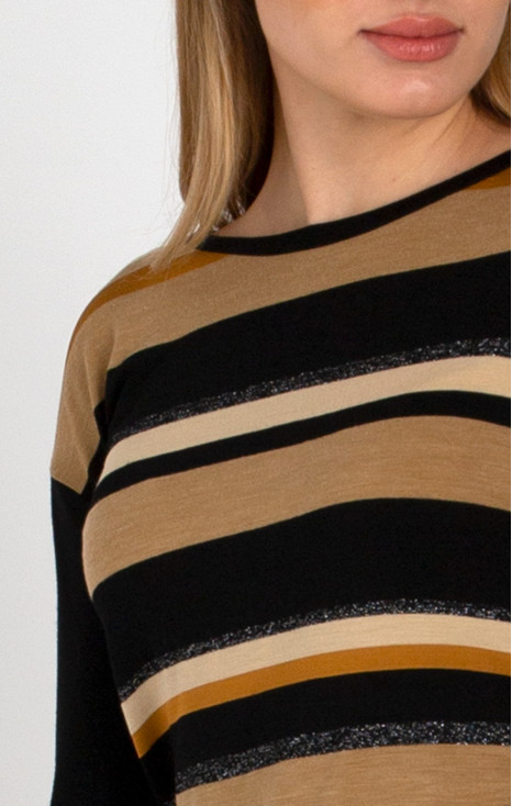 Long Sleeve Top with Stripes