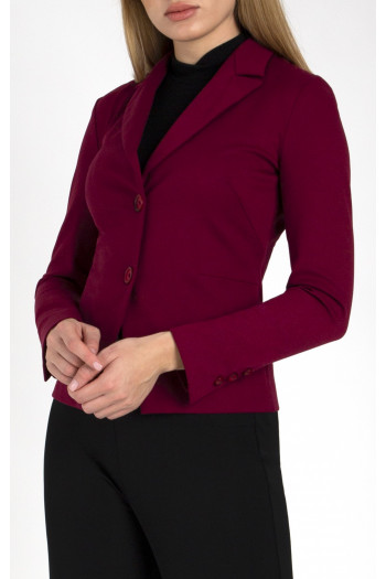 Tailored Classic Blazer in Dark Red