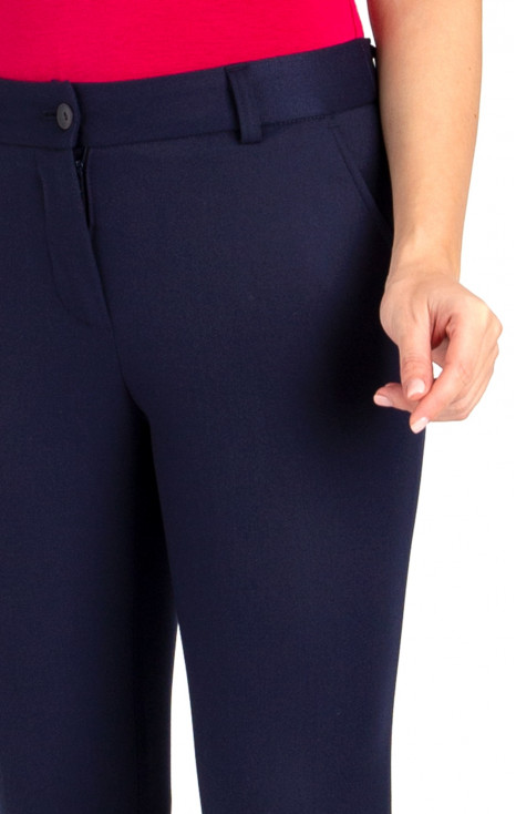 Straight Trousers in Navy