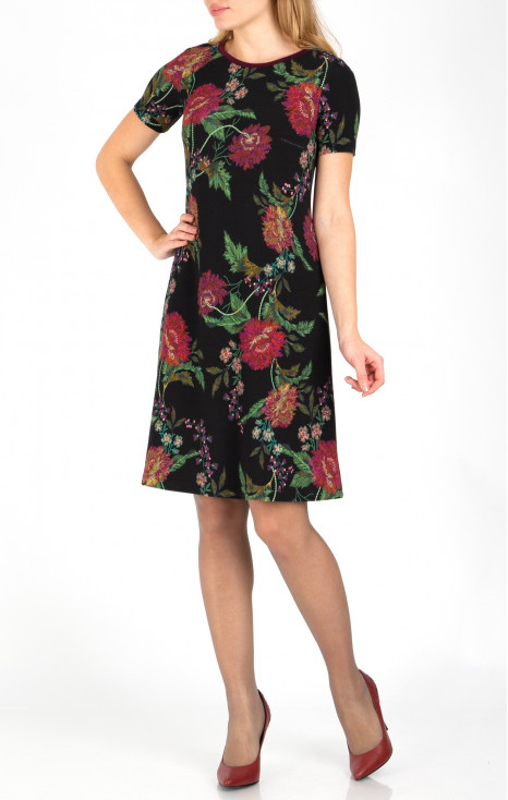 A-line dress with floral print [1]