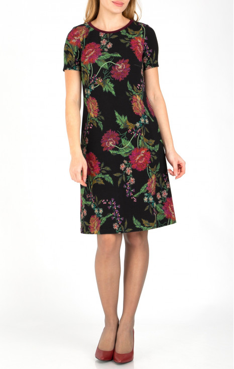 A-line dress with floral print