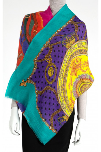 Silk and Wool Scarf with Mandala Pattern [1]