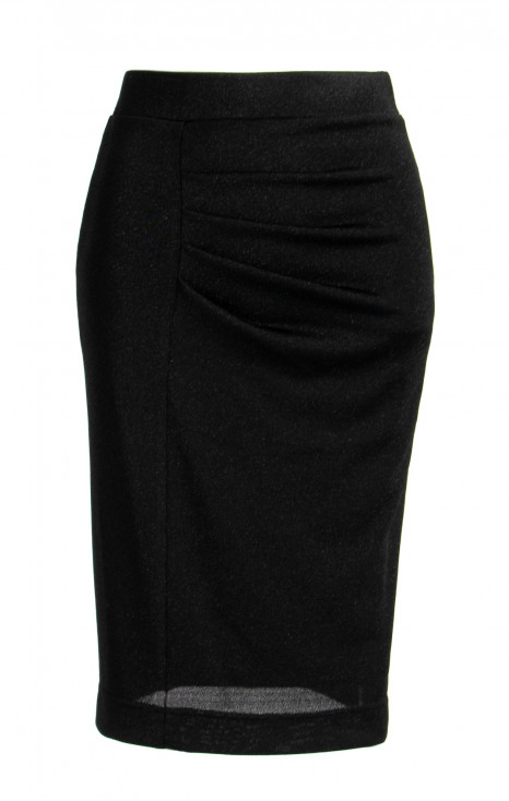 Stretch pencil skirt in black