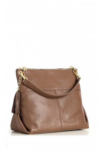 Genuine leather bag in Cocoa brown color [1]