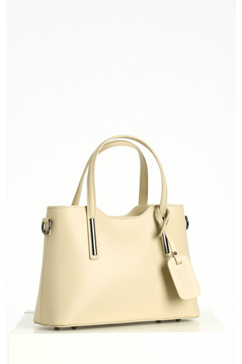 Leather Satchel Bag in Ivory [1]