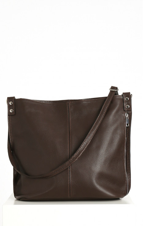 Genuine leather bag in Brown chocolate color [1]