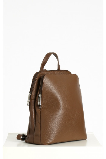 Genuine leather backpack in Cocoa brown color [1]