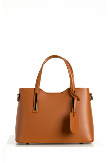 Leather Satchel Bag in Brown