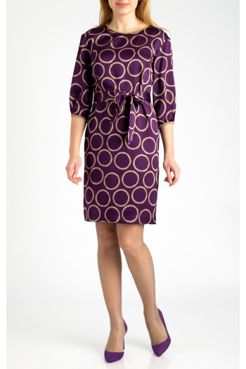 Relaxed Satin Dress in Plum [1]