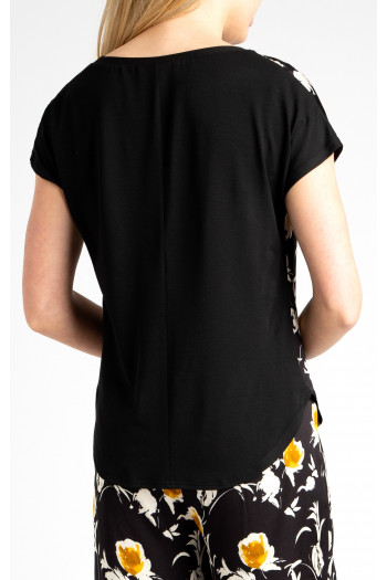 Viscose Top with Print in Black [1]