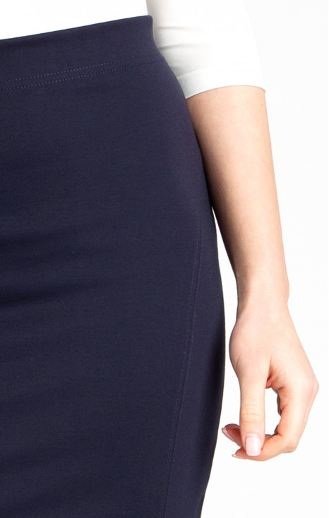 Stretch Pencil Skirt in Navy