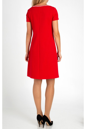A line Jersey Dress in Red [1]