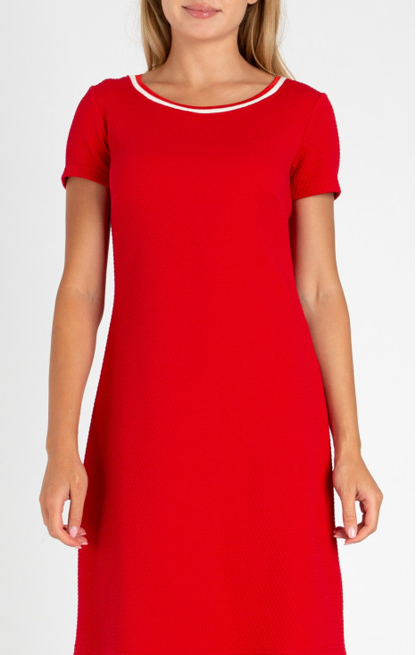 A line Jersey Dress in Red
