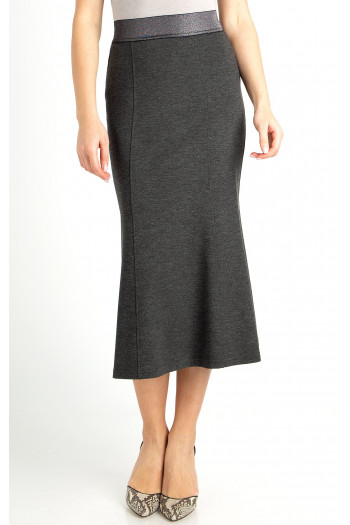 Grey jersey skirt