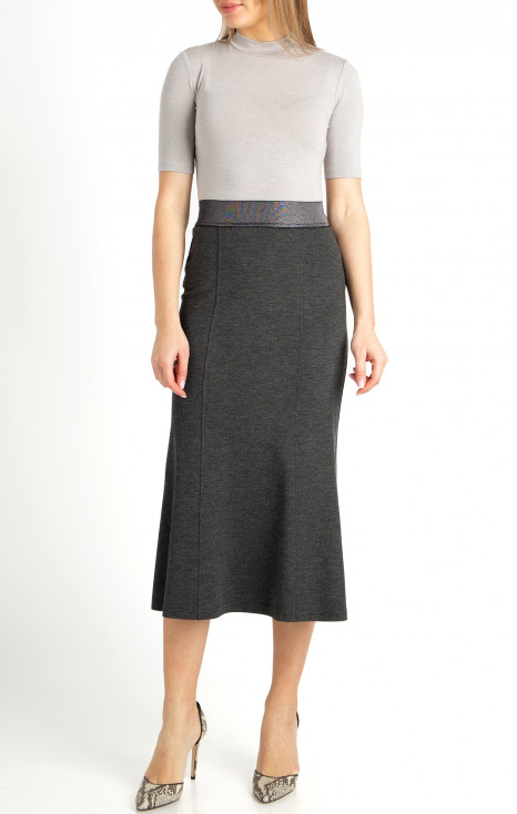 Grey jersey skirt