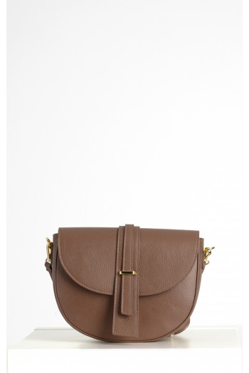 Leather handbag in Cocoa Brown