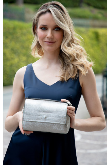 Mini Shoulder Bag in Silver