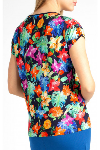 Jersey T-shirt with Floral Print [1]