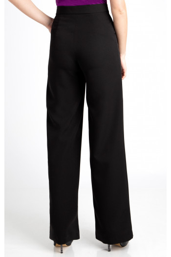 Black Wide Leg Trousers with Pockets [1]