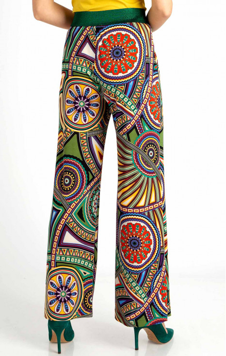 Abstract Print Wide Leg Trousers [1]