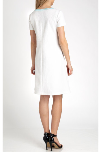 A line Jersey Dress in White [1]