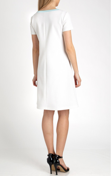 A line Jersey Dress in White