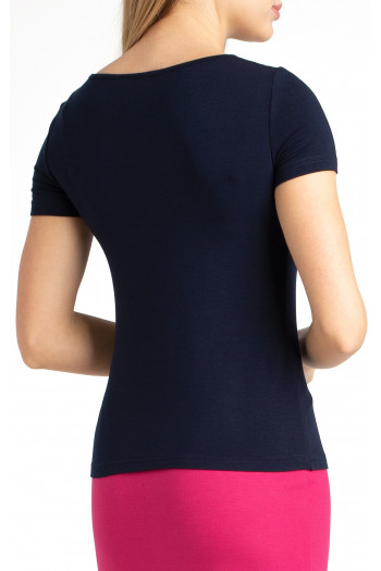 Cut Out Top in Navy [1]