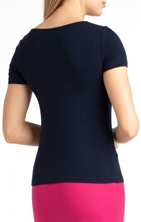 Cut Out Top in Navy