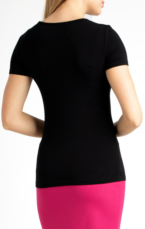 Cut Out Detail Top in Black