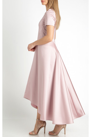 Maxi Satin Dress in Lilac [1]