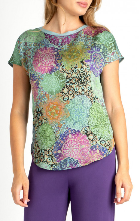 Viscose Top with Print in Purple
