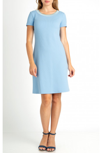 A line Jersey Dress in Light Blue