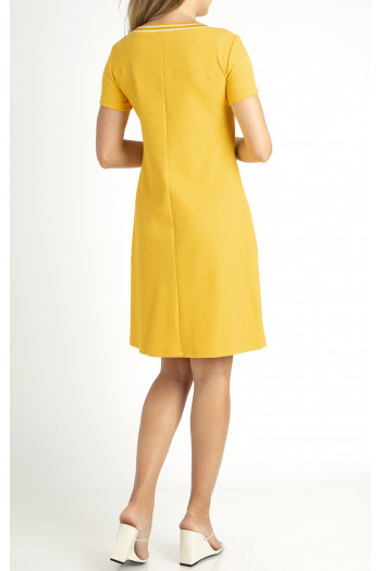 A line Jersey Dress in Yellow [1]