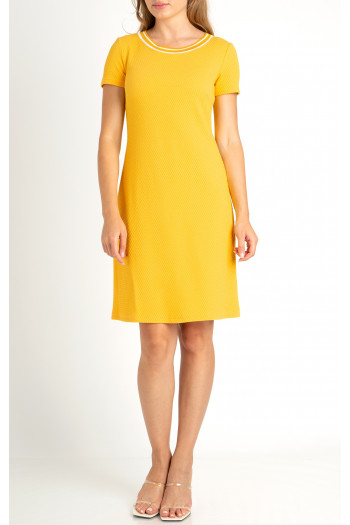 A line Jersey Dress in Yellow